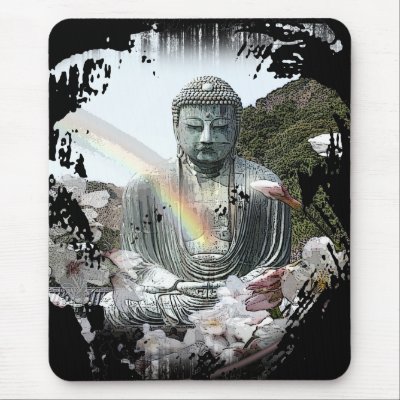 buddha rainbow mouse pads by arteologist23