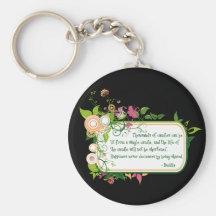 Buddha Single Candle Quote Keychain