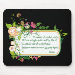 Buddha Single Candle Quote Mouse Pads