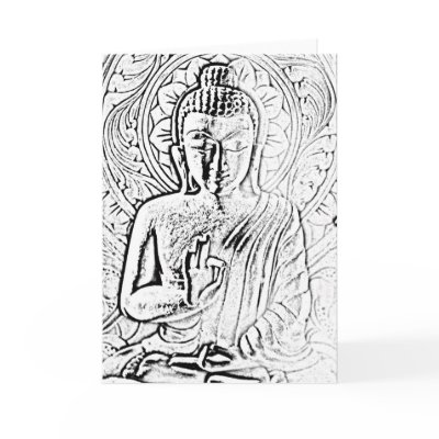 Buddha Sketch Card by BuddhaArt