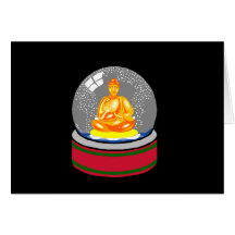 Buddha Snow Globe Cards