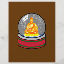 Buddha Snow Globe Flyer Design