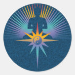 Buddha Star 3D | darkblue splatter Sticker