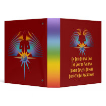 Buddha Star 3D & GAYATRI MANTRA | darkred 3 Ring Binder
