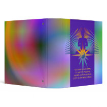 Buddha Star 3D & GAYATRI MANTRA | violet 3 Ring Binder