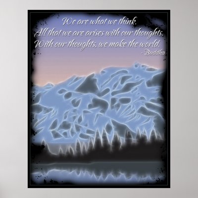 Buddha We Are What We Think Poster by BuddhaGifts