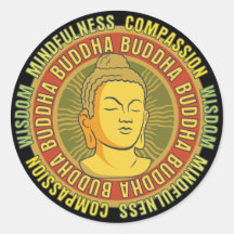 Buddha Wisdom Round Sticker