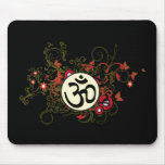 Buddhist Floral Om Mouse Mats