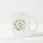 Buddhist Green Floral Om Coffee Mugs