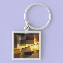 Buddhist prayer flags in the sunset, keychains