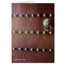 Buddhist Temple Door Greeting Card