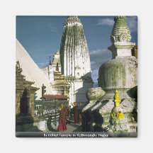 Buddhist Temple in Kathmandu, Nepal Fridge Magnet