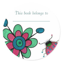 Budding Ladybug Bookplate