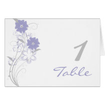 Budding Romance in Lavender Table Number Greeting Card