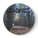 Buddy system pinback buttons