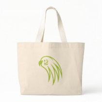 Budgerigar Bird Pondering Tote Bags