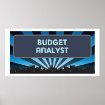 Budget Analyst Marquee Posters