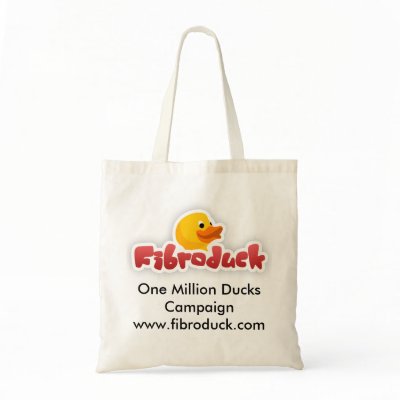 Budget Tote Bag - White Logo by FibroDuck