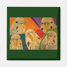 Budgie Budgerigar Fridge Magnet