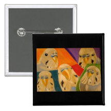 Budgie Budgerigar Pins