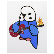 Budgie Rocks-Red Guitar Customized Letterhead