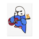 Budgie Rocks-Red Guitar Postcards