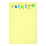 Budgies and Hearts Personalized Stationery