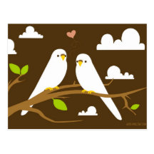 Budgies Postcard