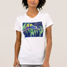 Budgies T Shirt by Lynne Freeman