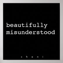 bueatifully misunderstood - small poster