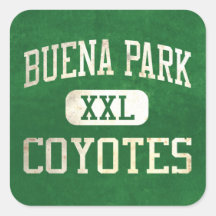 Buena Park Coyotes Athletics Square Stickers