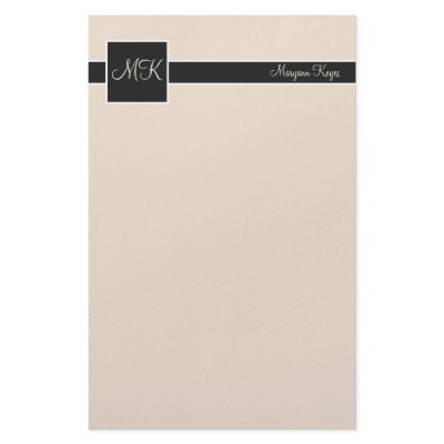 Buff & Black Colour Block Stationery by bwmedia