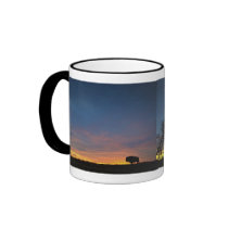 Buffalo At Sunset In Elk Island National Park Mugs