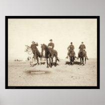 Buffalo Bill & Army Officers SD 1891 Poster