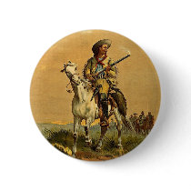 Buffalo Bill "The Scout" Vintage Advertisement Pinback Buttons