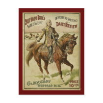 Buffalo Bill Wild West Daily Shows Postcard