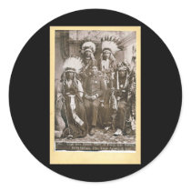 Buffalo Bill's Indians 1890 Round Stickers