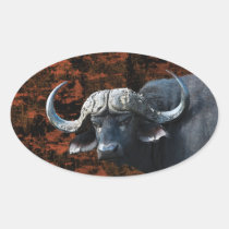 Buffalo fantasy art stickers