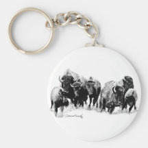 Buffalo Herd Keychain