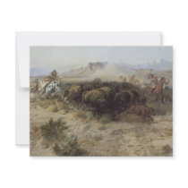 Buffalo Hunt No. 26 by CM Russell Personalized Invitation