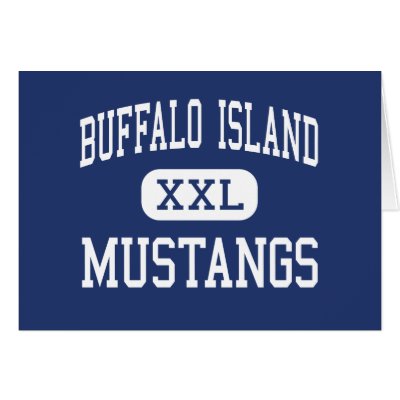 Buffalo Island - Mustangs - Junior - Leachville Greeting Cards by customteamsportswear