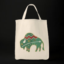 Buffalo Native American Tote Bag Grocery Tote bags