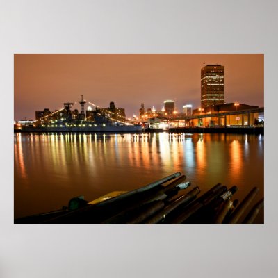 Buffalo, NY @ night Poster by NMOphoto