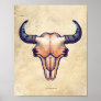 Buffalo Skull Faux Leather lighter print