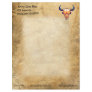 Buffalo Skull Faux Leather personalize Customized Letterhead