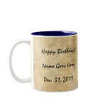 Buffalo Skull Faux Leather personalize Coffee Mugs