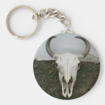 Buffalo Skull Keychain