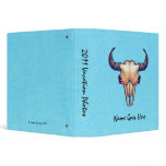 Buffalo Skull Turquoise personalize Binders