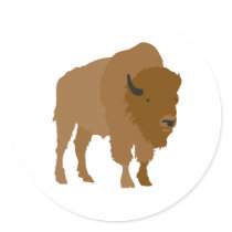 Buffalo Round Sticker