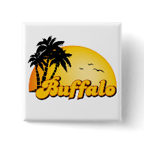 Buffalo Sun Pinback Buttons